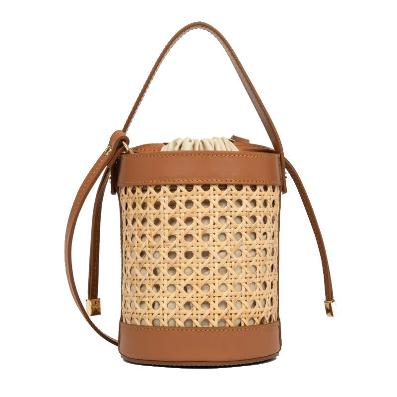 LANCASTER Petit sac seau Cannage Rotin