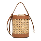 LANCASTER Petit sac seau Cannage Rotin