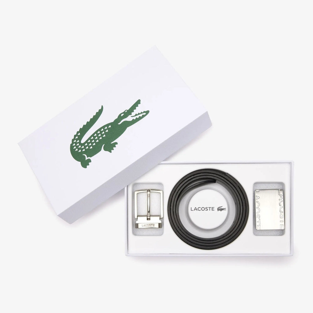 Noir - LACOSTE Coffret ceinture 30 mm et 2 boucles