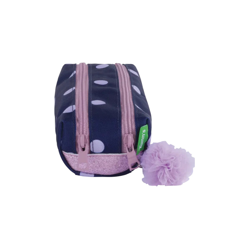 TANN'S Trousse Romy bleue Double