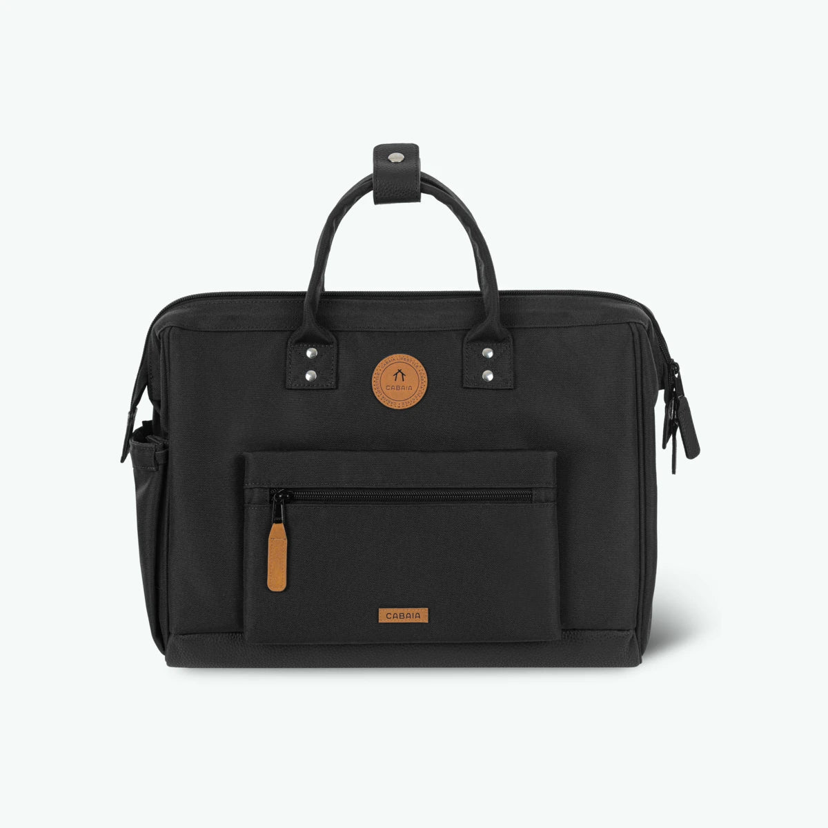 Sac ordinateur Cabaïa Messenger V2 Berlin, noir, vue de face
