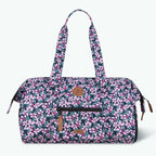 Cabaïa Sac de voyage Bowling Bag Cagliari, imprimé fleuri bleu, vue de face