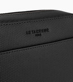 Noir - LE TANNEUR Petite sacoche zippée Emile en cuir signature T