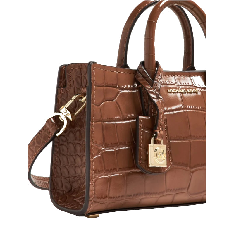 MICHAEL KORS Très petit sac à bandoulière Scarlett en cuir gaufré à motif crocodile