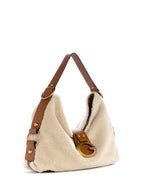 Marron - GUESS Sac à main Camden Shearling