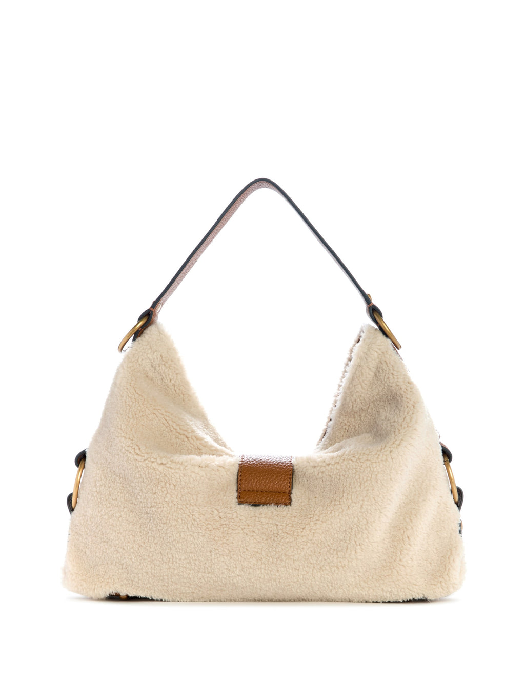 Marron - GUESS Sac à main Camden Shearling