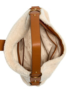 Marron - GUESS Sac à main Camden Shearling