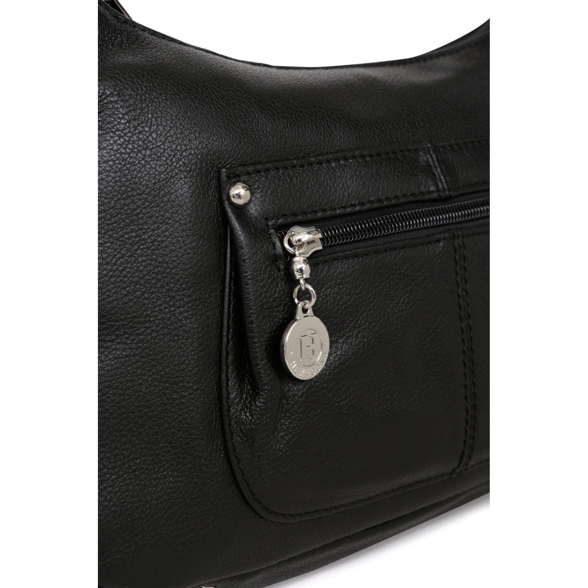 HEXAGONA Besace cuir de vachette grainé