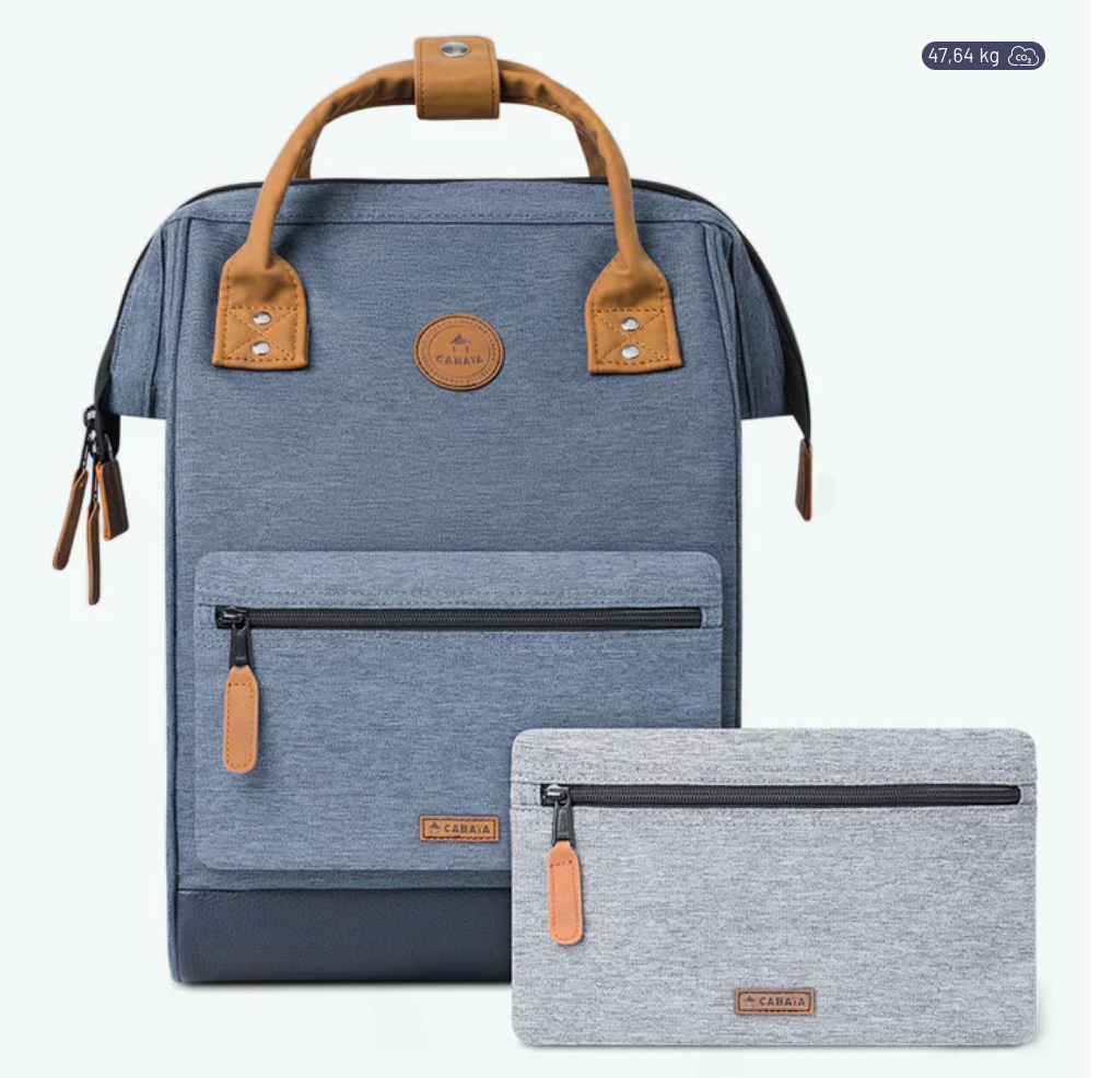Sac à dos Cabaïa Adventurer Medium Paris, bleu, vue de face