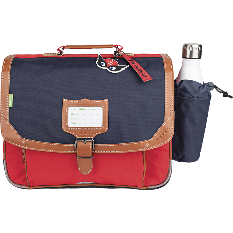 TANN'S Cartable Arthur bicolore 38cm poche gourde