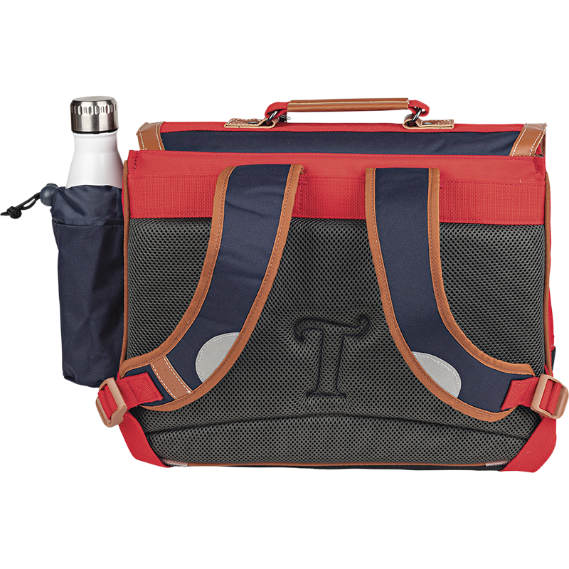 TANN'S Cartable Arthur bicolore 38cm poche gourde