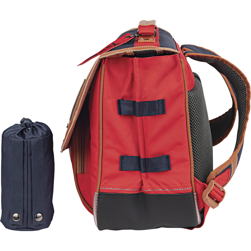 TANN'S Cartable Arthur bicolore 38cm poche gourde