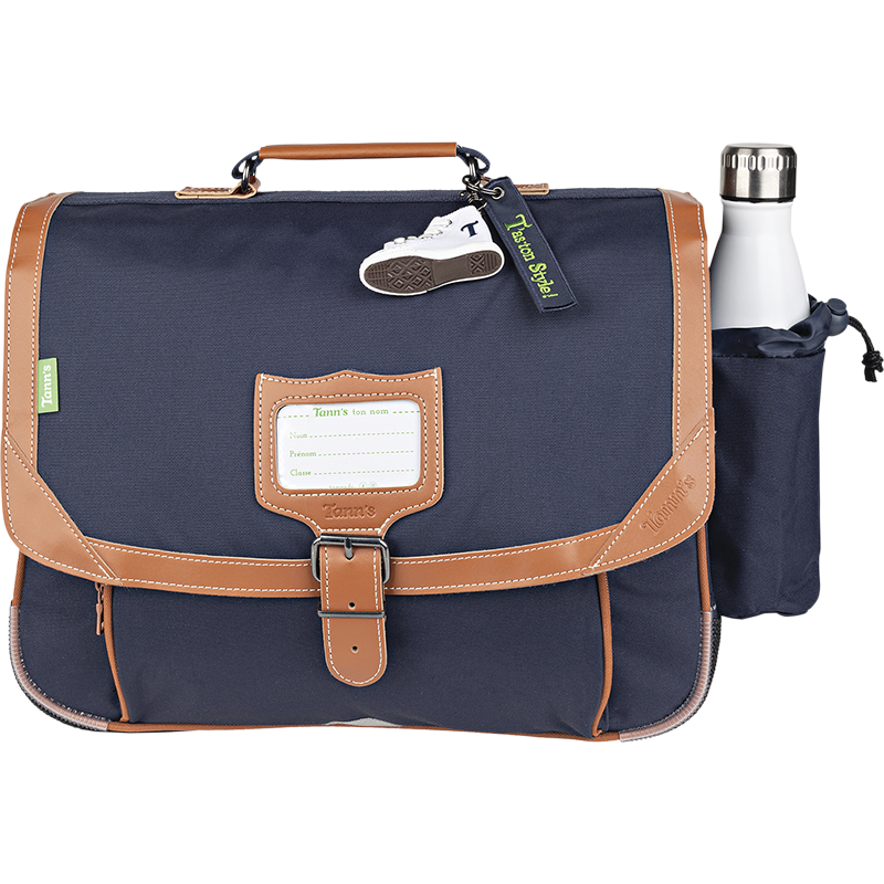 TANN'S Cartable Camille bleu 38cm poche gourde