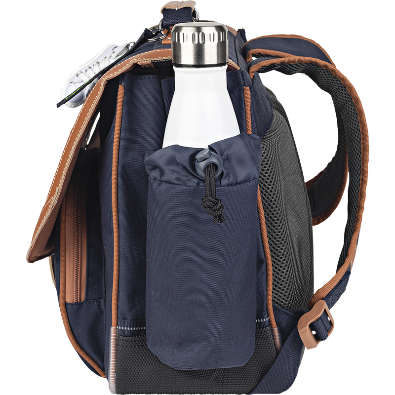 TANN'S Cartable Camille bleu 38cm poche gourde