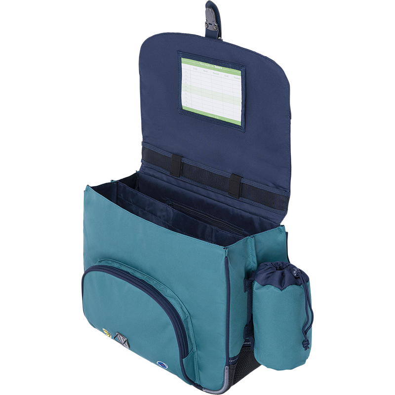 TANN'S Cartable Dan vert 38cm poche gourde