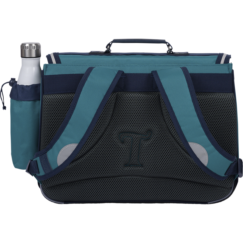 TANN'S Cartable Dan vert 38cm poche gourde
