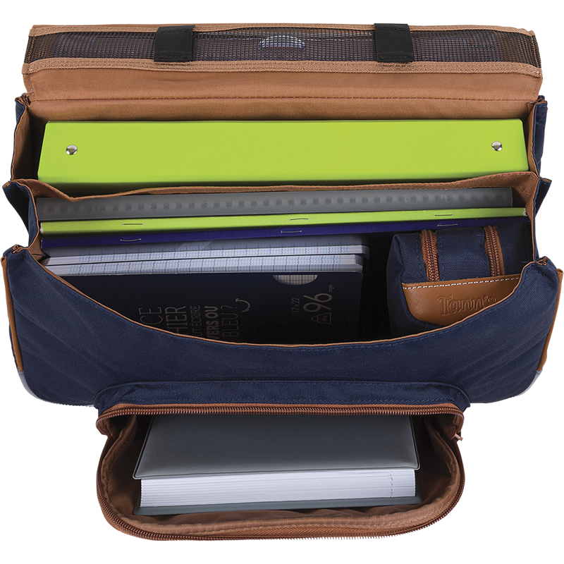 TANN'S Cartable Dan vert 38cm poche gourde