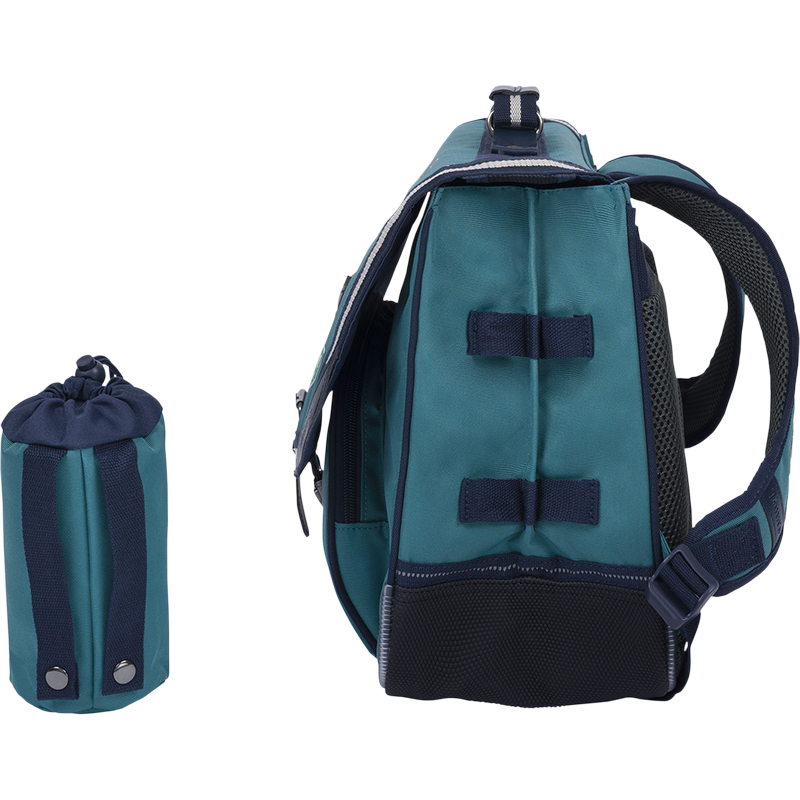 TANN'S Cartable Dan vert 38cm poche gourde