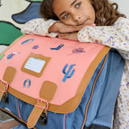 TANN'S Cartable Jane bicolore 38cm poche gourde