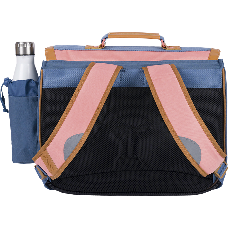 TANN'S Cartable Jane bicolore 38cm poche gourde