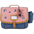 TANN'S Cartable Jane bicolore 38cm poche gourde