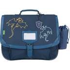 TANN'S Cartable Merlin bleu 38cm poche gourde