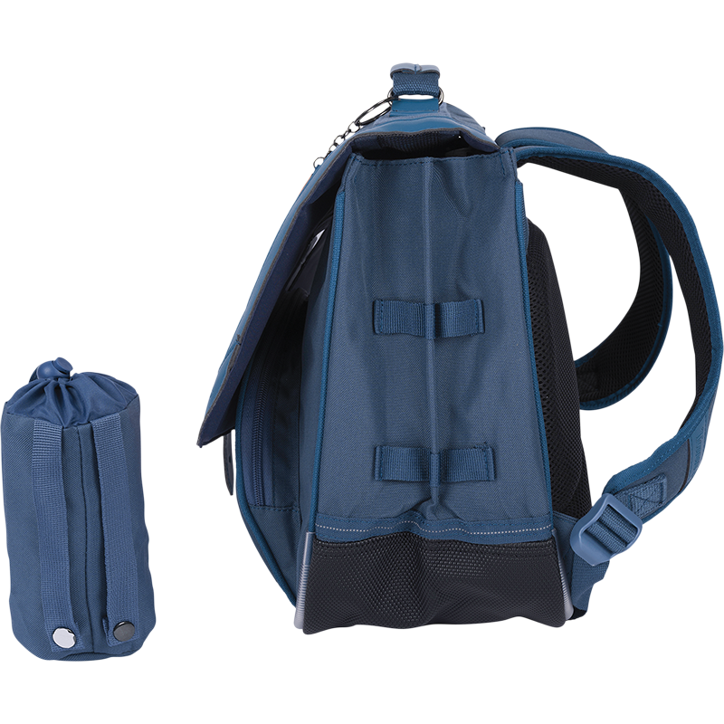 TANN'S Cartable Merlin bleu 38cm poche gourde