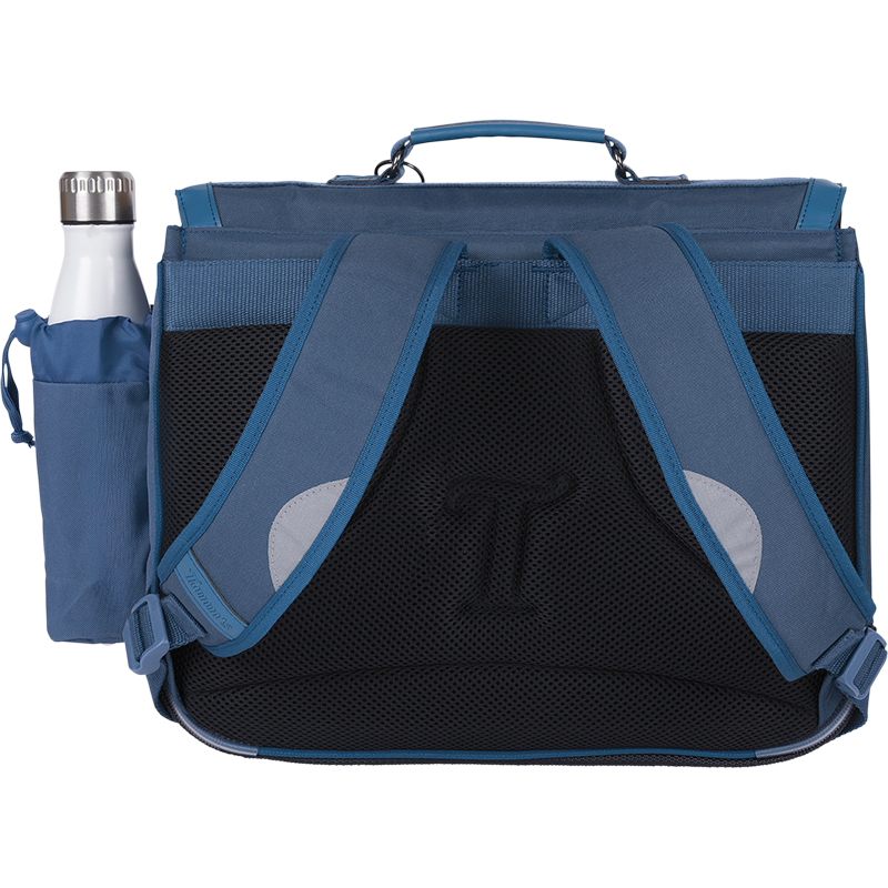 TANN'S Cartable Merlin bleu 38cm poche gourde
