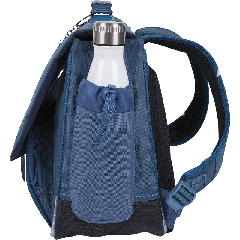 TANN'S Cartable Merlin bleu 38cm poche gourde