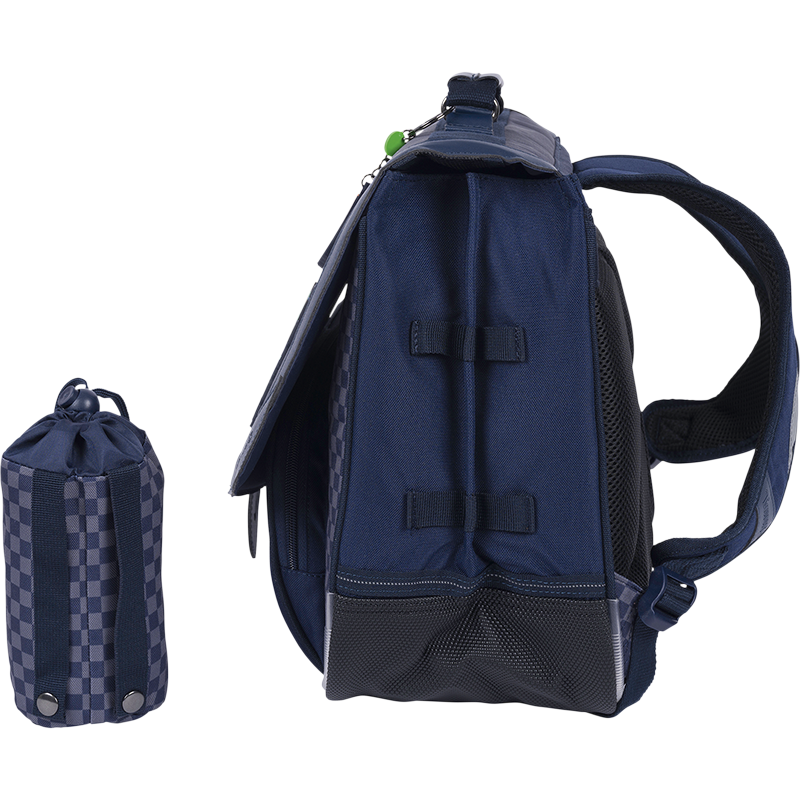 TANN'S Cartable Romain gris 38cm poche gourde