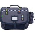 TANN'S Cartable Romain gris 38cm poche gourde
