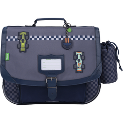 TANN'S Cartable Romain gris 38cm poche gourde