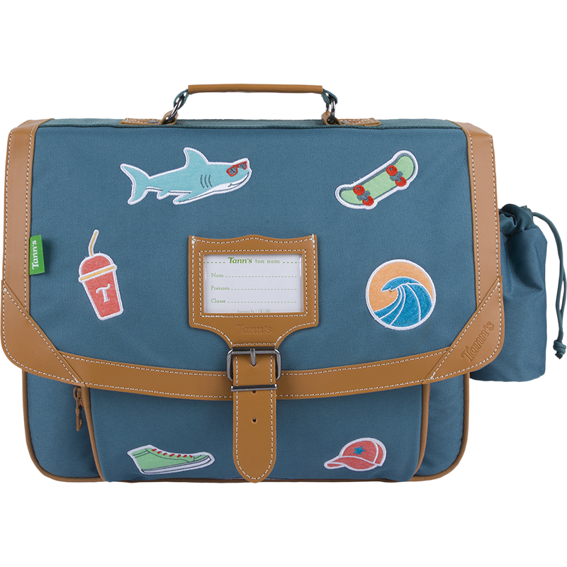 TANN'S Cartable Stan vert 38cm poche gourde