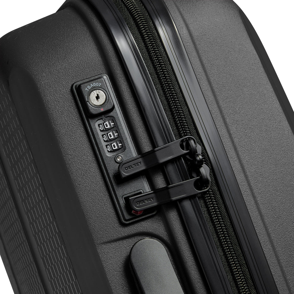 Noir - DELSEY Belmont Plus Valise cabine slim 55 cm Noir