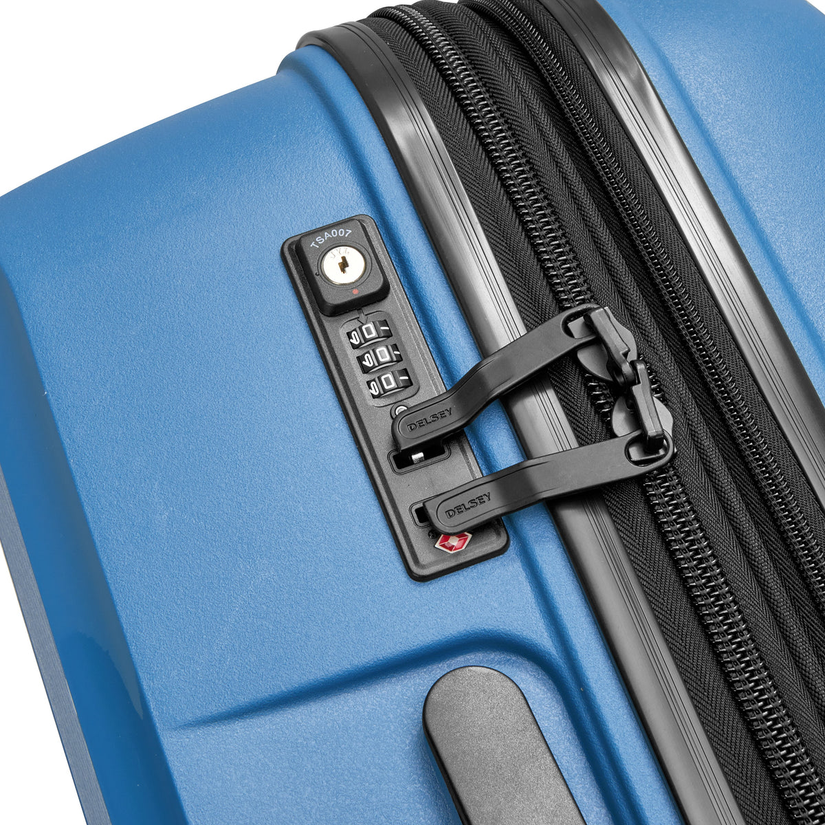 Bleu zinc - DELSEY Belmont Plus Valise cabine extensible 55 cm Bleu zinc