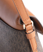 MICHAEL KORS Brooklyn Sac bandoulière toile brun foncé