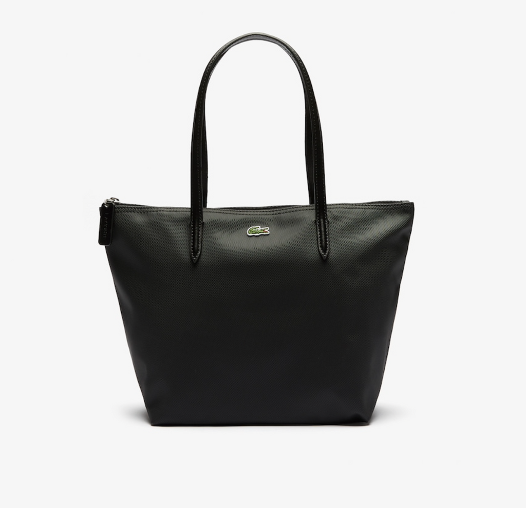 Noir - LACOSTE Petit sac cabas zippé L.12.12 Concept uni
