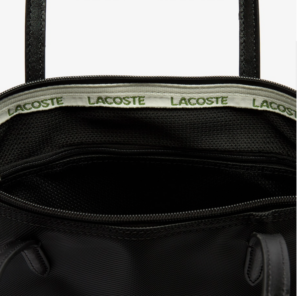 Noir - LACOSTE Petit sac cabas zippé L.12.12 Concept uni
