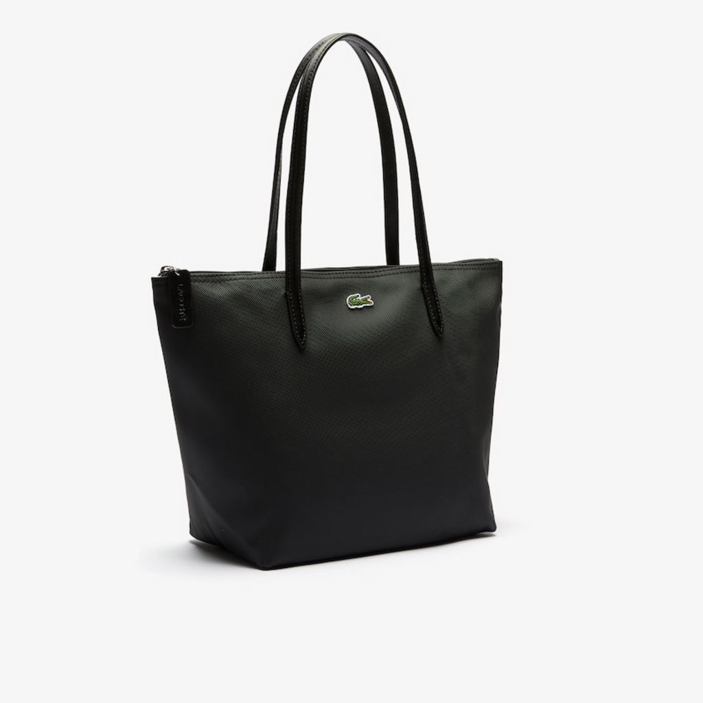 Noir - LACOSTE Petit sac cabas zippé L.12.12 Concept uni