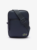 Bleu Marine - LACOSTE Petite sacoche plate LCST croisée en toile enduite
