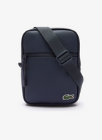 Bleu Marine - LACOSTE Petite sacoche plate LCST croisée en toile enduite
