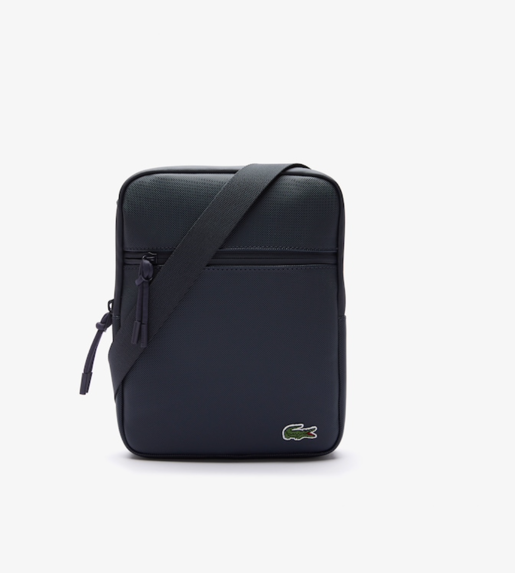 Bleu Marine - LACOSTE Sacoche Medium zippée LCST croisée en petit piqué
