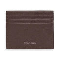 Marron chocolat - CALVIN KLEIN Porte-cartes à logo embossé Marron chocolat