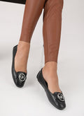 Michael Kors Ballerines Lillie cuir noir