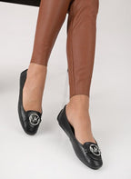 Michael Kors Ballerines Lillie cuir noir