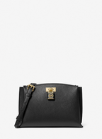 Noir - Besace Ruby de taille moyenne en cuir saffiano noir