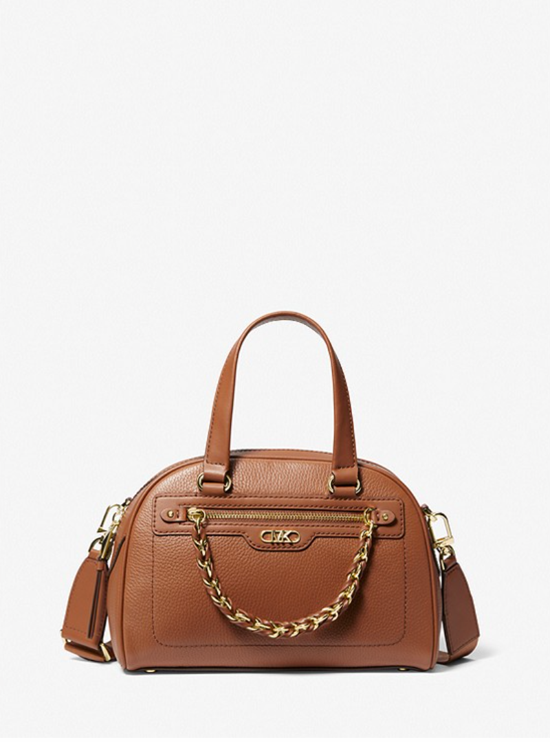 Camel - MICHAEL KORS Petit sac Williamsburg à logo et rayures