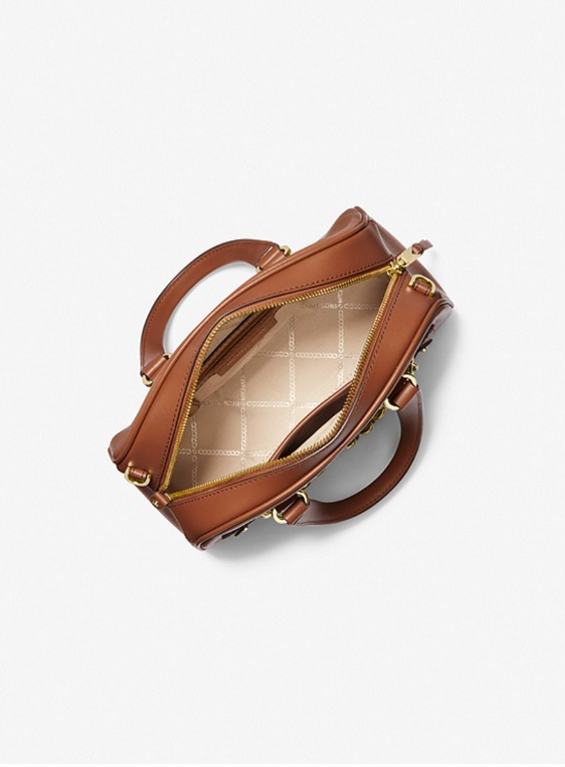 Camel - MICHAEL KORS Petit sac Williamsburg à logo et rayures