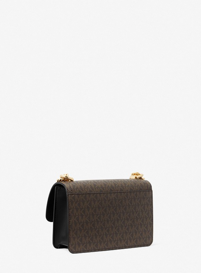 Marron/Noir - MICHAEL KORS Très petit sac à bandoulière Heather avec logo Marron/Noir