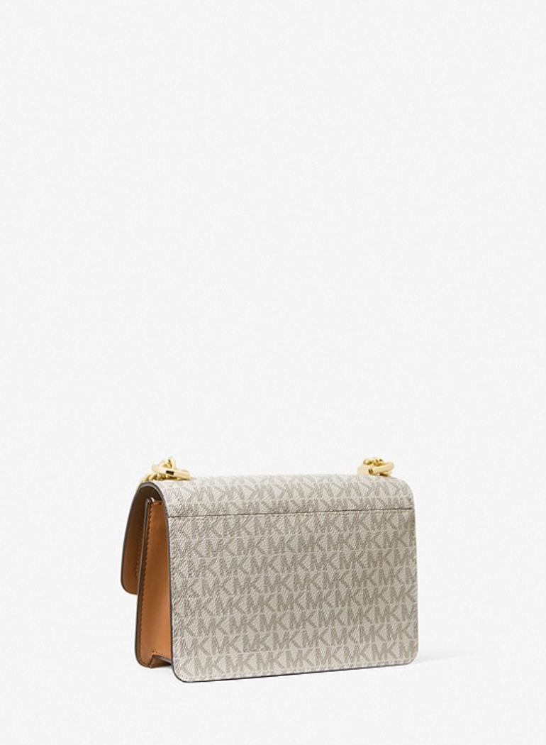 Vanille/Noisette - MICHAEL KORS Très petit sac à bandoulière Heather avec logo Vanille/Noisette